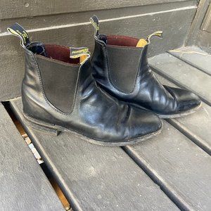 RM Williams 9G Black Leather Boots